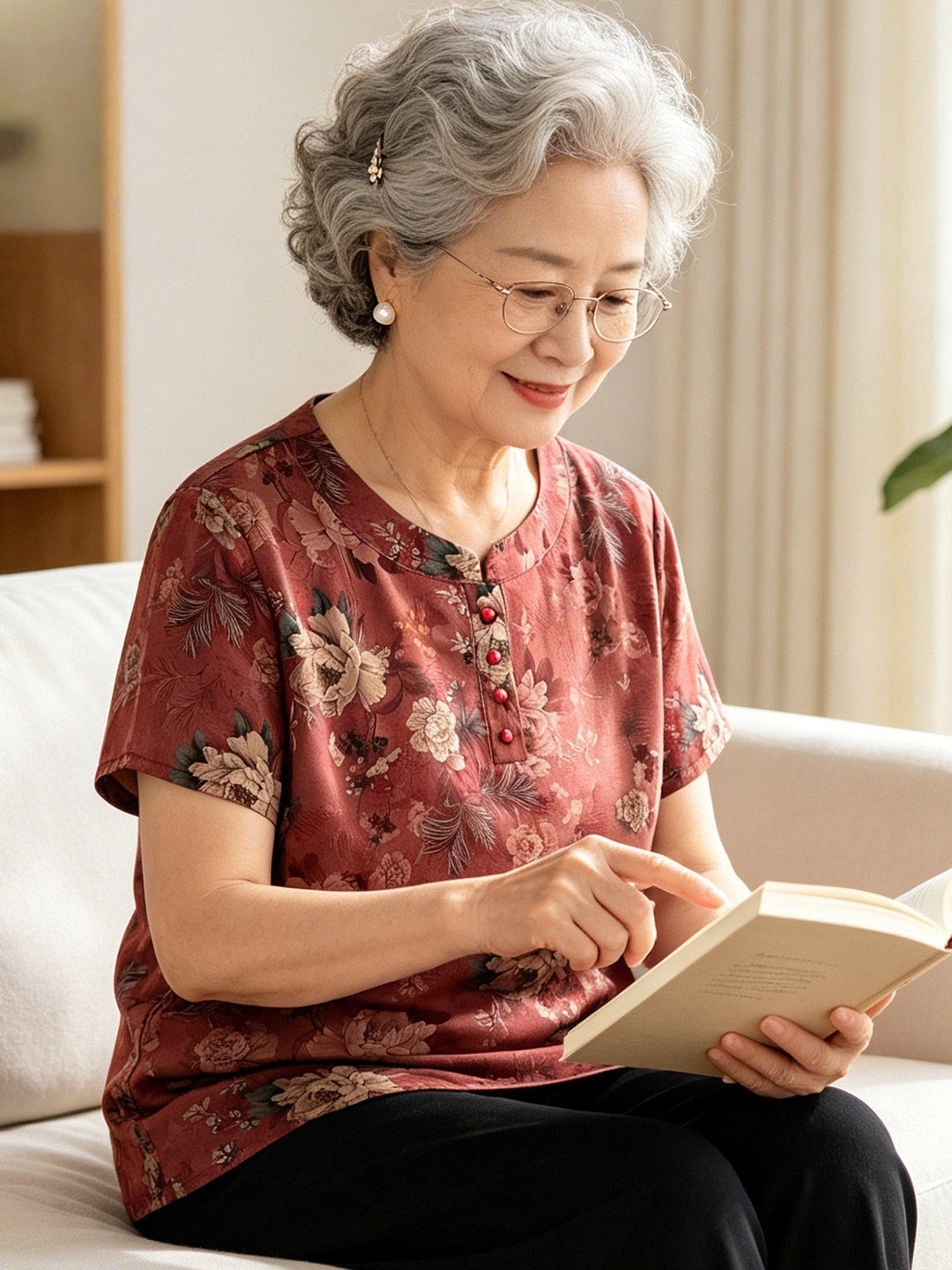 Women Fashion Over 60 - Летняя модная футболка с круглым вырезом