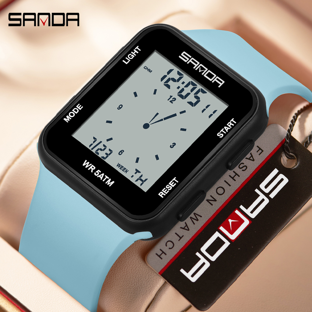 Women Fashion Zone - SANDA Новые модные электронные часы для