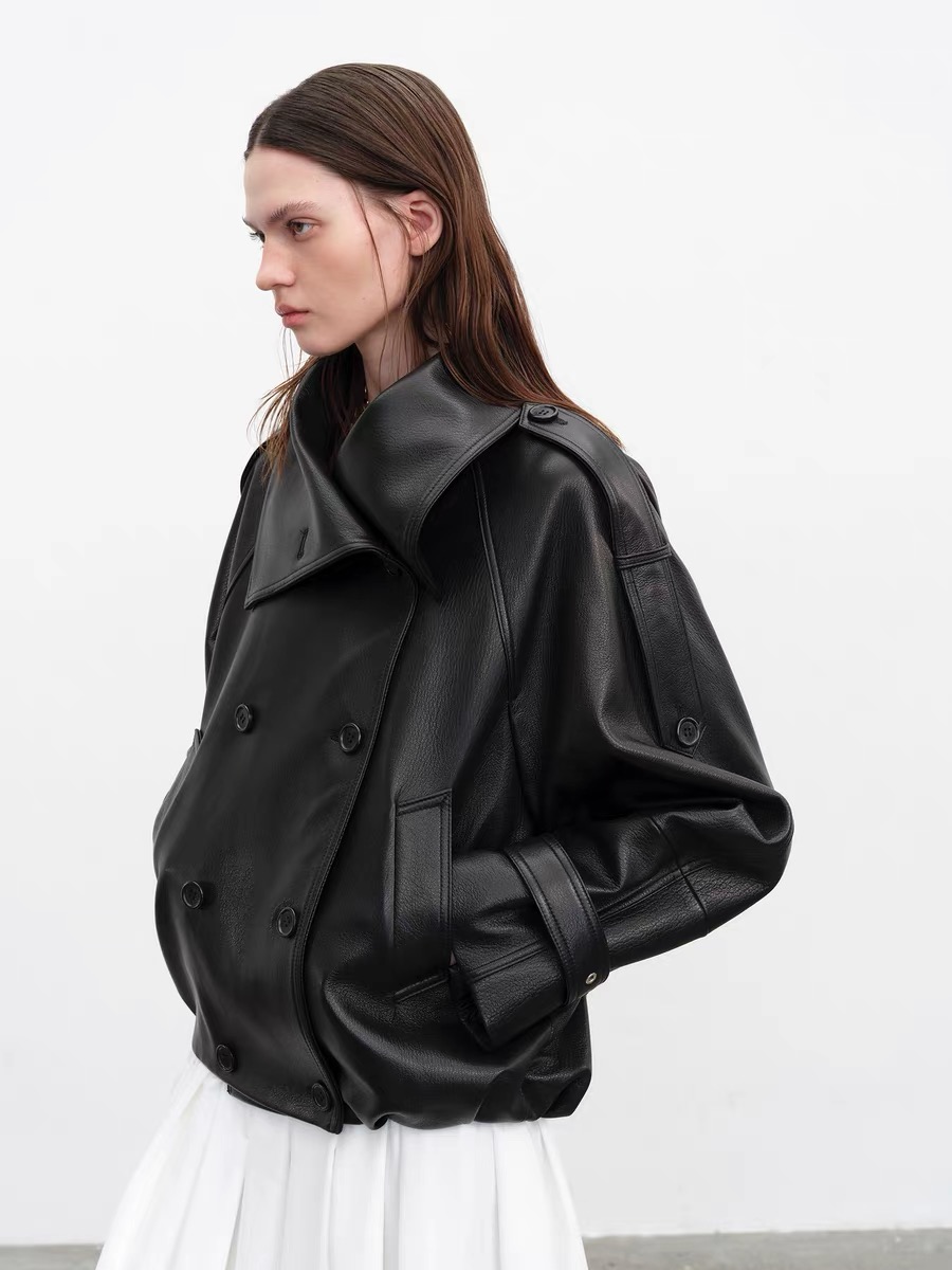 Women'S Fashion Leather Jacket - Модная женская куртка из натуральной кожи:
