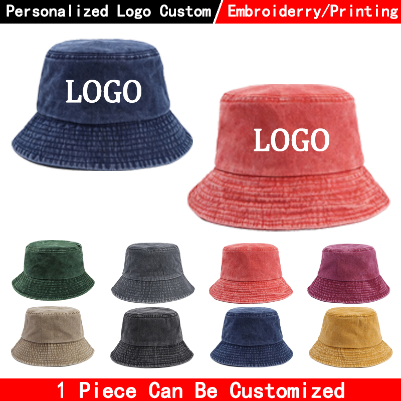Women Fashion Hats - Джинсовая панама с индивидуальным логотипом, модная