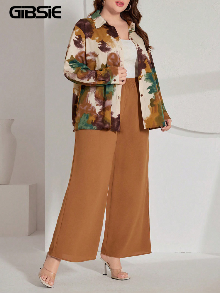 Tie Dye Two Piece - Комплекты женской одежды GIBSIE больших размеров: