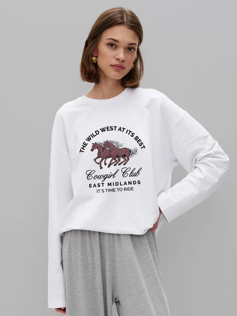 Women'S Fashion Wild West - Футболка из 100% хлопка с принтом