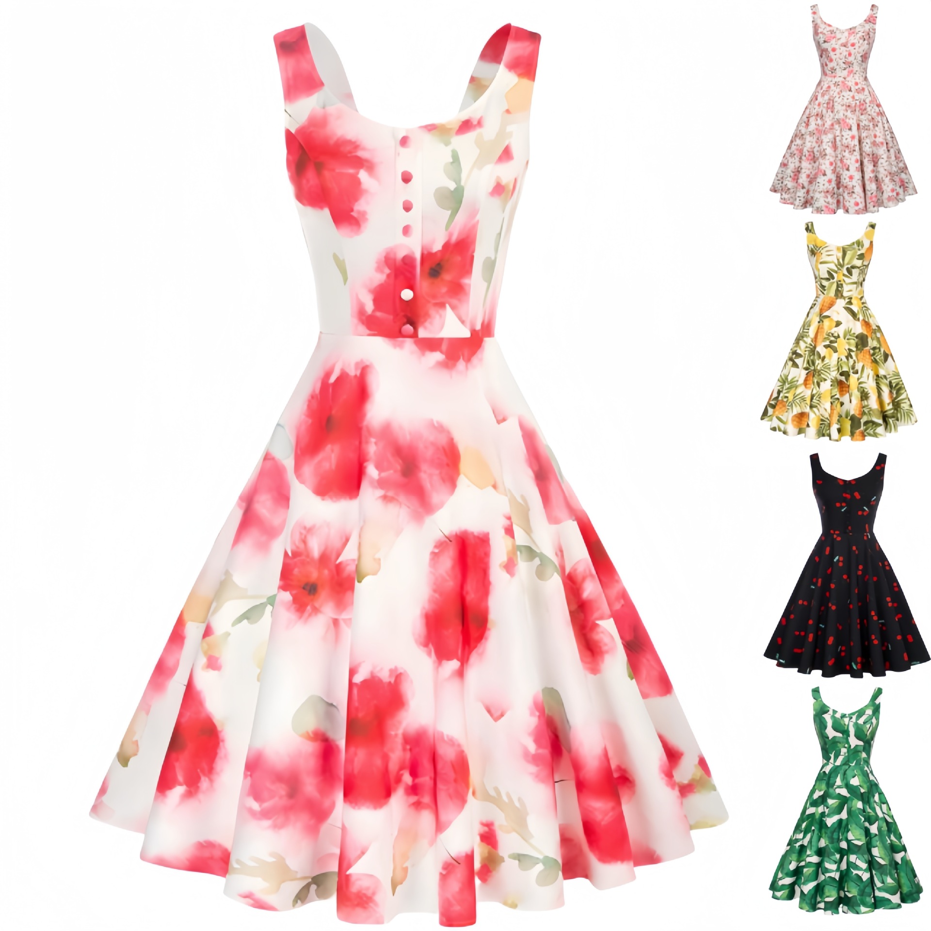 Women'S Fashion In The 1950S - Ретро-платье без рукавов в стиле 50-х