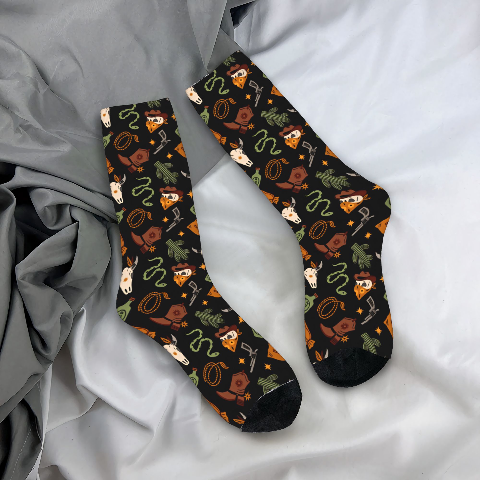 Women'S Fashion Wild West - Носки Wild West Vintage LinePrint (1)