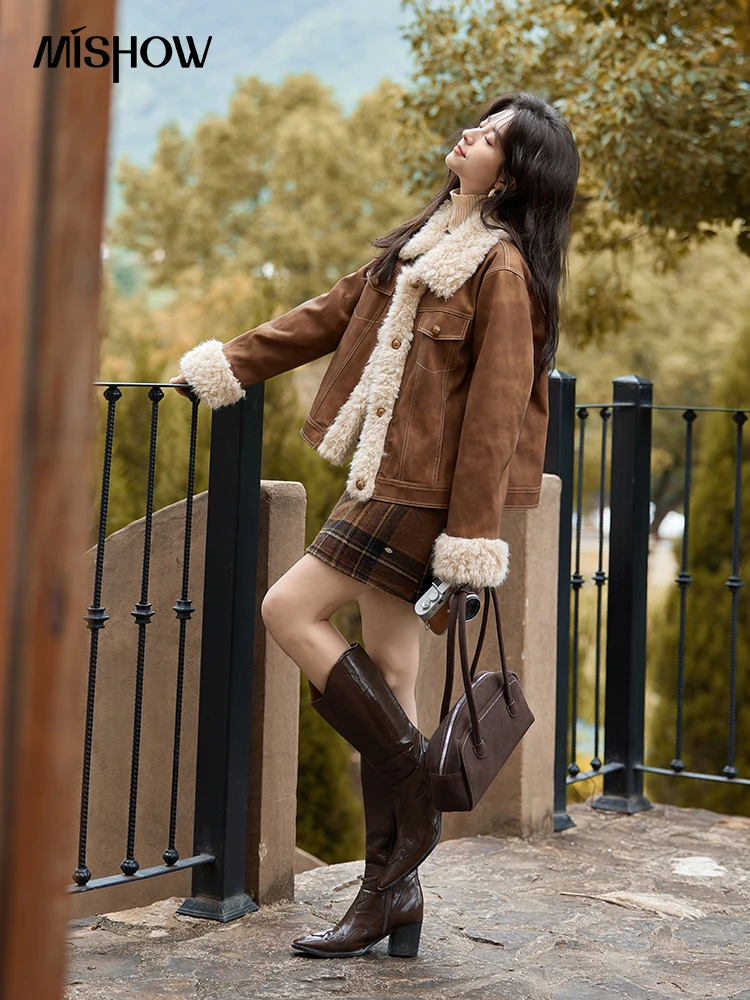 MISHOW кожаная меховая куртка  – обзор и цена Women'S Fashion Leather Jacket