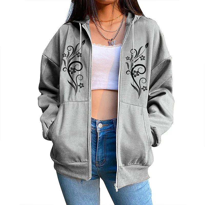 Осенне-зимняя модная универсал – обзор и цена Women'S Fashion Zip Hoodie