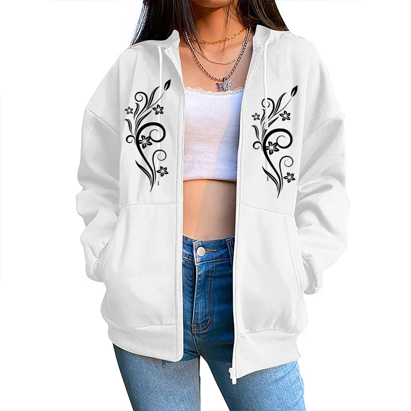 Осенне-зимняя модная универсал – обзор и цена Women'S Fashion Zip Hoodie