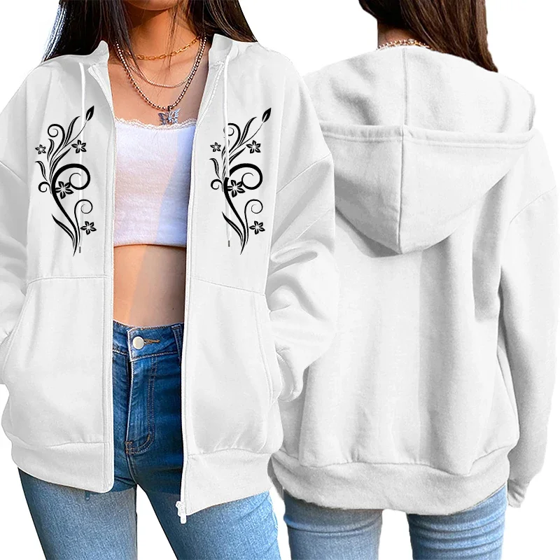 Осенне-зимняя модная универсал – обзор и цена Women'S Fashion Zip Hoodie