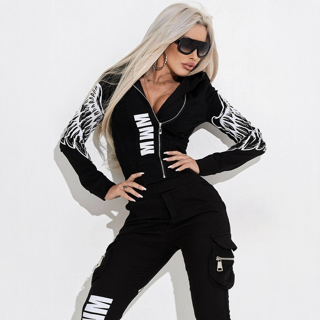 Модный спортивный костюм для ж – обзор и цена Women'S Fashion Zip Hoodie