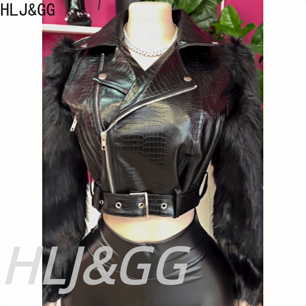 HLJ & GG Trend модная меховая  – обзор и цена Women'S Fashion Leather Jacket