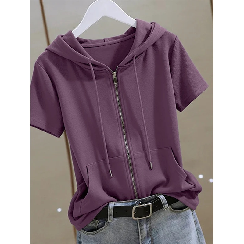 Женская летняя толстовка на мо – обзор и цена Women'S Fashion Zip Hoodie