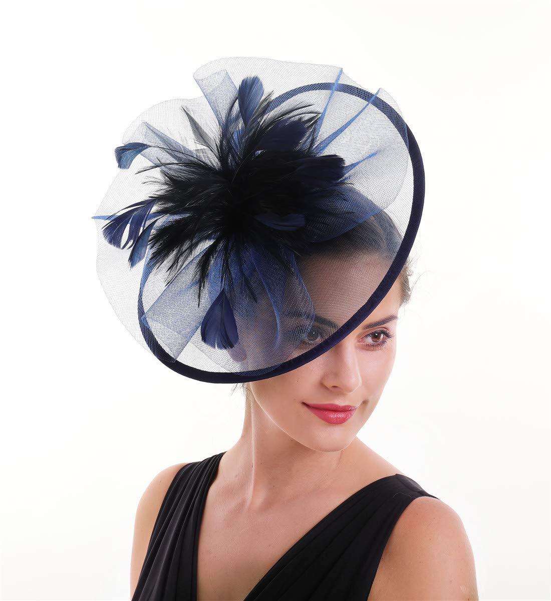 Женская шляпка-вуалетка с перь – обзор и цена Women'S Fashion Kentucky Derby