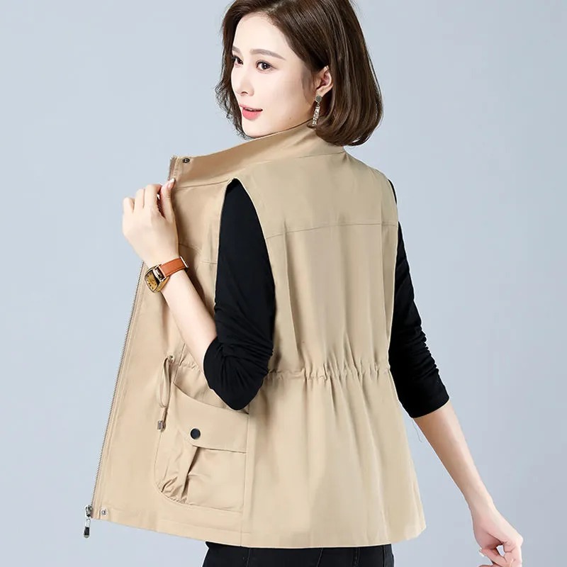Женский легкий жилет с воротни – обзор и цена Women'S Fashion Utility Vest