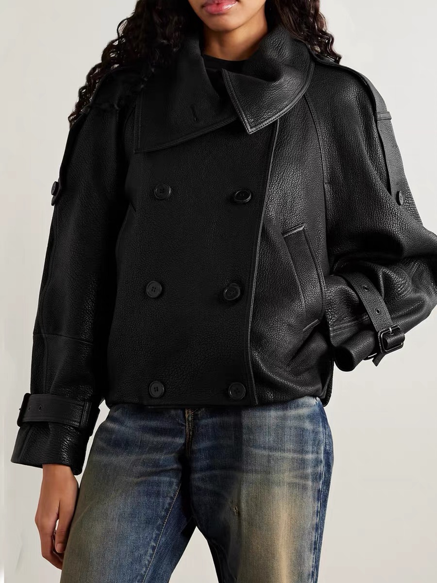 Модная женская куртка из натур – обзор и цена Women'S Fashion Leather Jacket