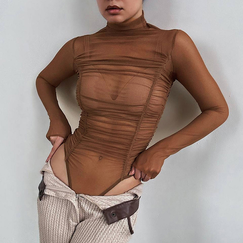 Осень 2023, тонкое сетчатое бо – обзор и цена Turtleneck Bodysuit