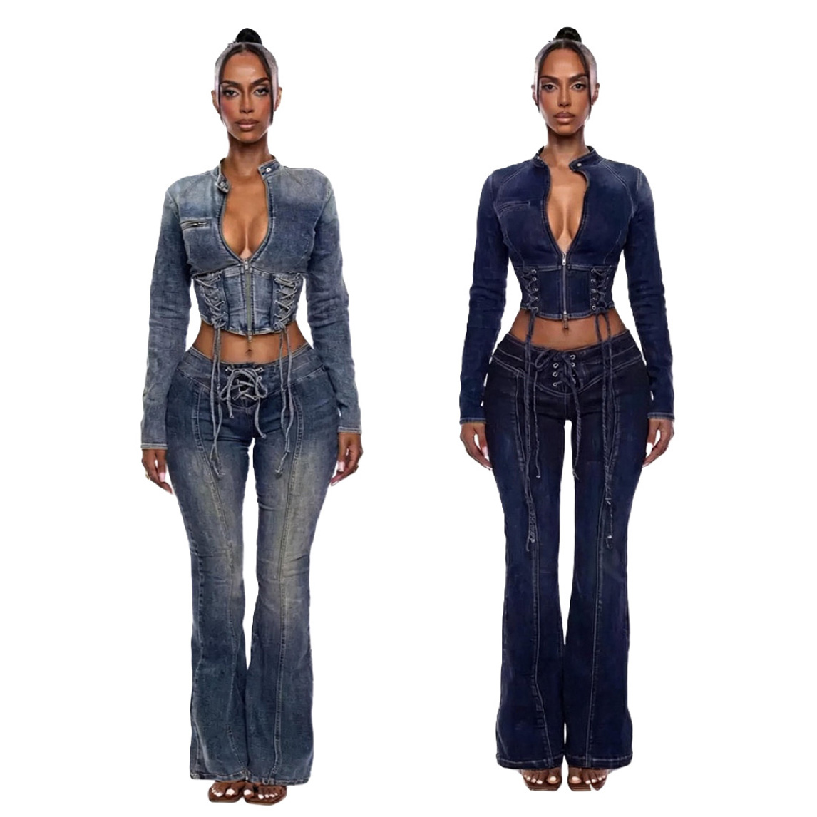 Укороченные джинсовые куртки,  – обзор и цена Tie Dye Two Piece