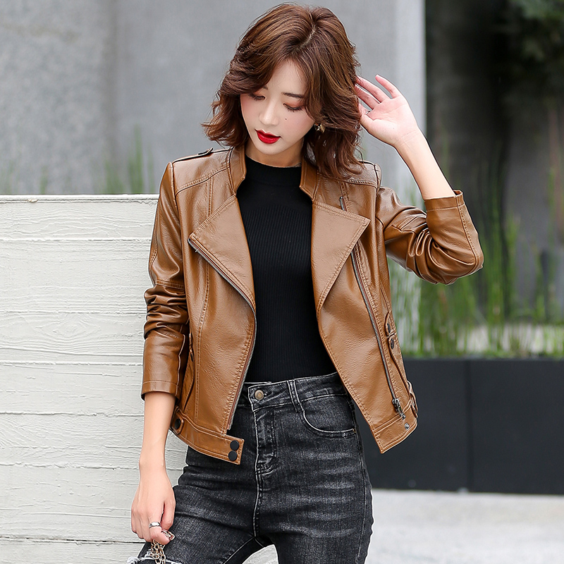 M-5XL Новый Женщины Спилок Кож – обзор и цена Women'S Fashion Leather Jacket