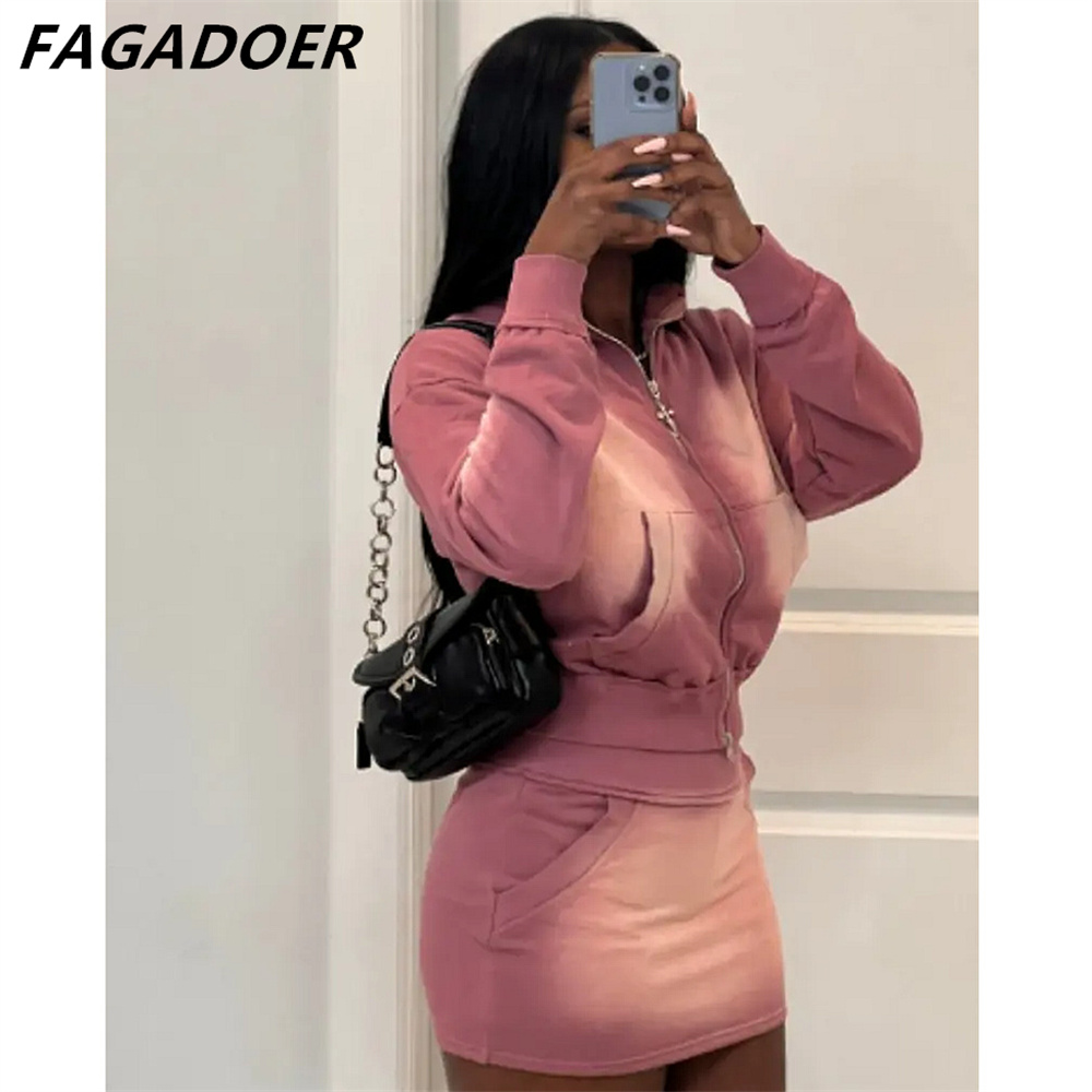 FAGADOER Розовый комплект из д – обзор и цена Tie Dye Two Piece