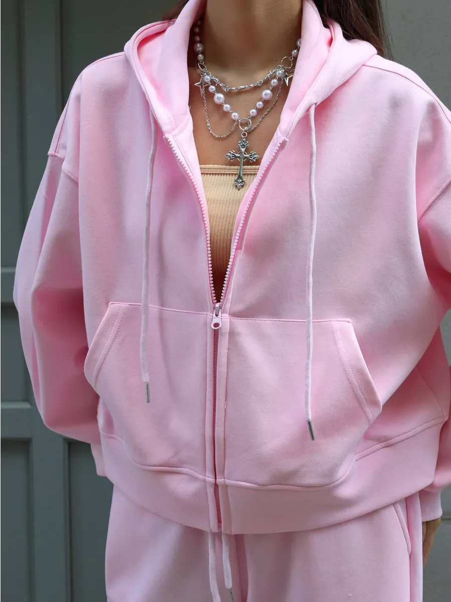 Женский комплект для отдыха из – обзор и цена Women'S Fashion Zip Hoodie
